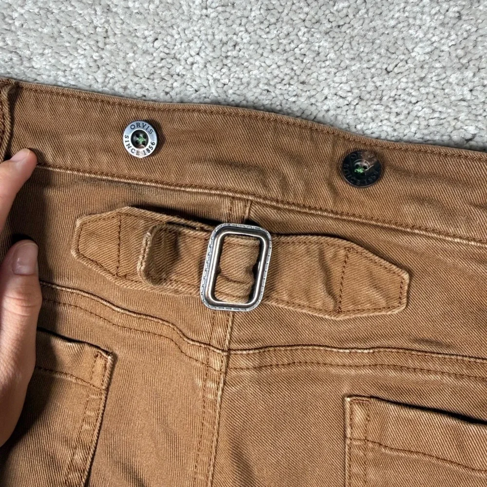 Orvis Men's 36x30 Brown Utility Double Knee Canvas Field Pants Hunting Outdoor